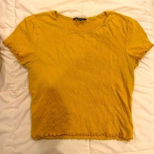 American eagle lettuce edge cropped tee